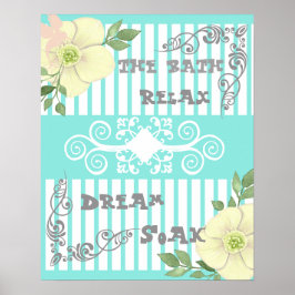 Poster Salle de bain Relaxation dans la salle de bain