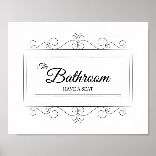 Poster Salle De Bains Avec Siège Amusant Art (Devant)