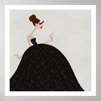 Poster Salle de bal noire mercredi