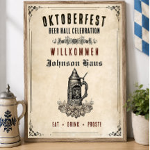 Salle de bière vintage Willkommen