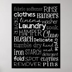 Poster Salle de blanchisserie