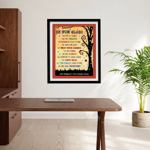 Poster Salle de classe motivante personnalisée "dans notr