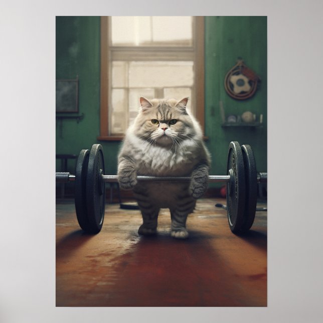 Poster Salle De Fitness Cat (Devant)