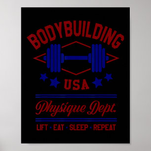 Poster Salle De Fitness Retro vintage Pour Hommes Et Femm