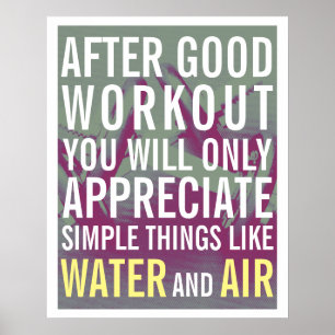 Poster Salle de fitness style couverture de motivation