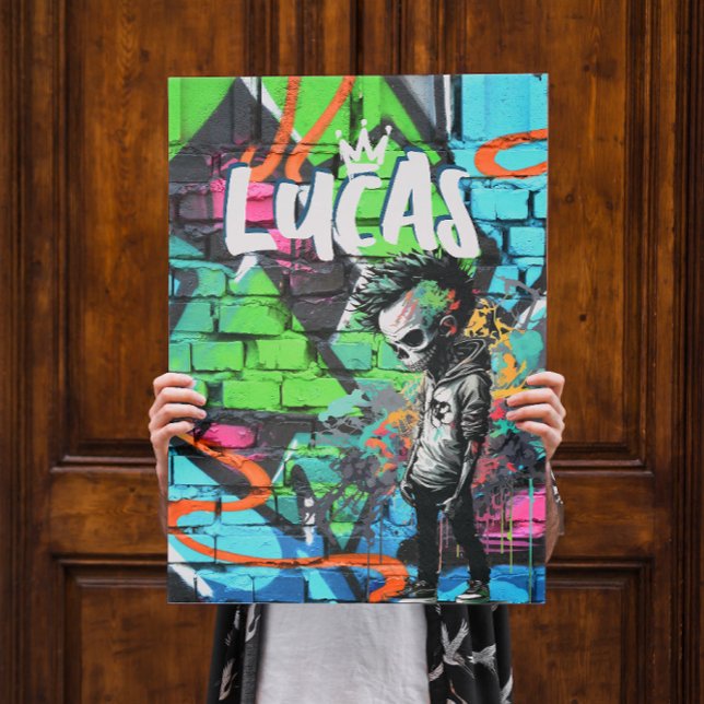 Poster Salle de Graffiti Zombie Décor Porte Monogramme (Créateur téléchargé)