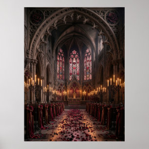 Poster Salle de la cathédrale gothique de la Saint-Valent