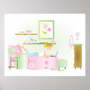 Poster Salle de la fille Ado