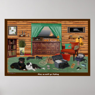 Poster Salle De Pêche 22,5 X 15