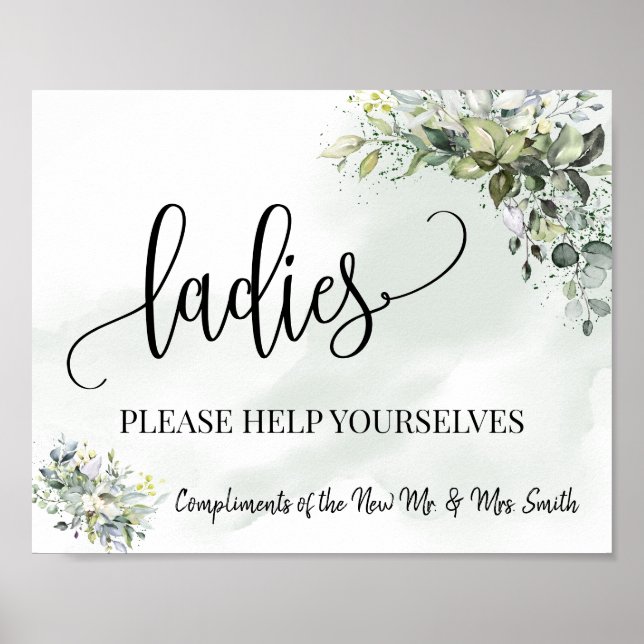Poster Salle de poudre pour dames réception de mariage eu (Devant)