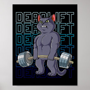 Poster Salle de sport pour chats Développé couché Hommes