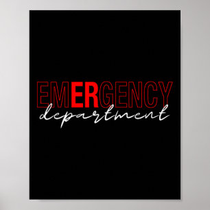 Poster Salle D'Urgence Er Rn Infirmière Département Santé