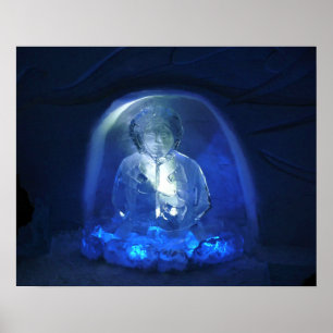 Poster Salle Eskimo à l'Hôtel de Glace, Québec, Canada