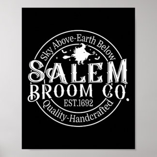 Poster Salle Rétro Salem Broom Company Est 1692 Machusett