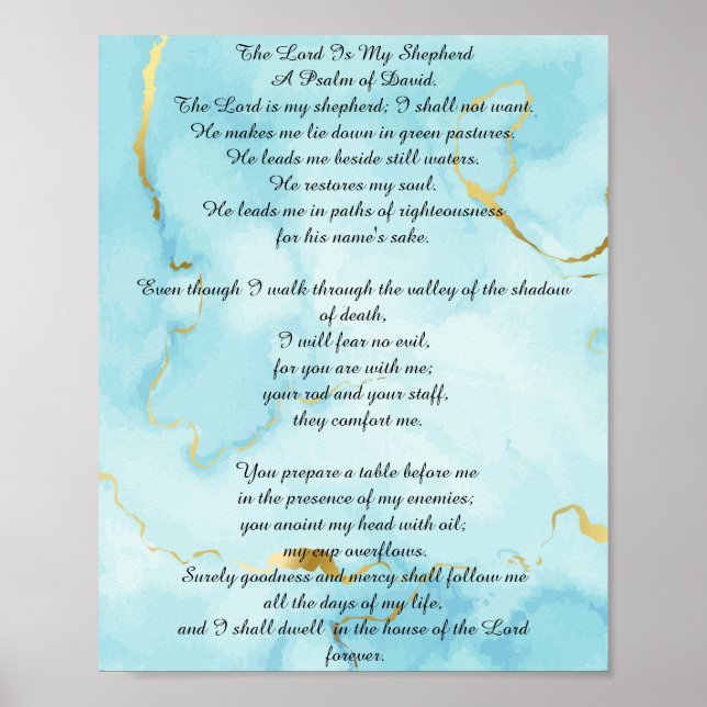 Poster Salmo 23 citas bíblicas (Devant)