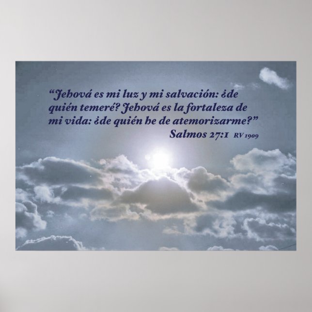 Poster Salmos 27:1 con el Cielo (Devant)
