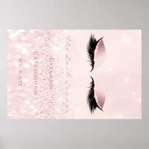 Poster Salon de beauté de maquillage Nom Rose blanche Las