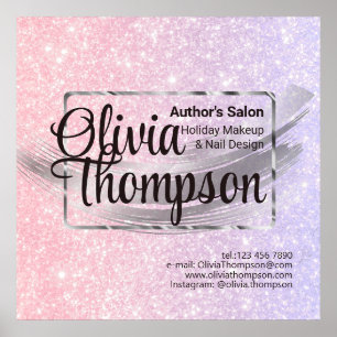 Poster Salon de beauté Pearl Silver