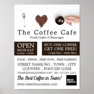 Poster Salon De Café, Barista, Café, Café, Café