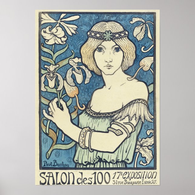 Poster Salon de cents par Paul Berthon - Art Nouveau (Devant)