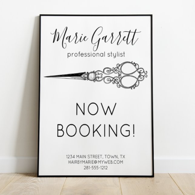 Poster Salon de ciseaux vintages (Créateur téléchargé)