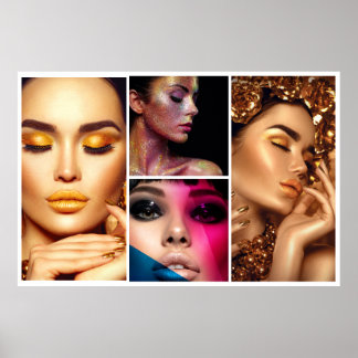 Poster Salon de coiffure et de beauté de maquillage 6 pho