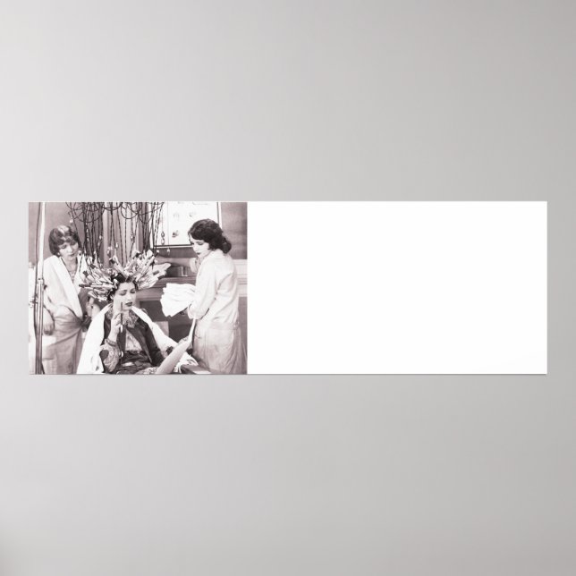 Poster Salon de coiffure rétro (Devant)