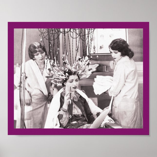 Poster Salon de coiffure rétro (Devant)