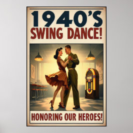 Poster Salon de danse vintage pour le service militaire