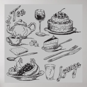 Poster Salon de thé