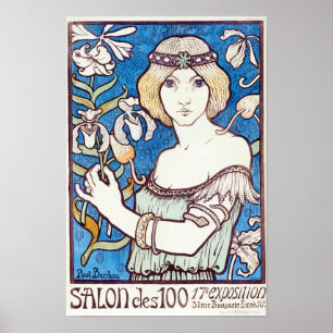 Poster Salon des Cent, couverture Art Nouveau par Paul Be