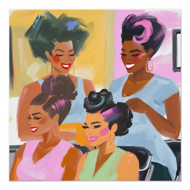 Poster Salon des cheveux noirs (Devant)