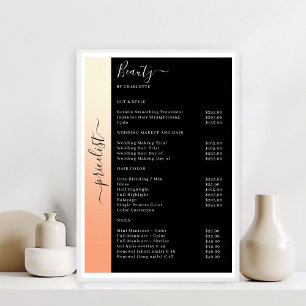 Poster Salon Ombre, Beige, Orange et Noir