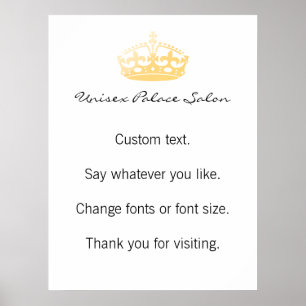 Poster Salon Unisex Palace Jubilee Crown