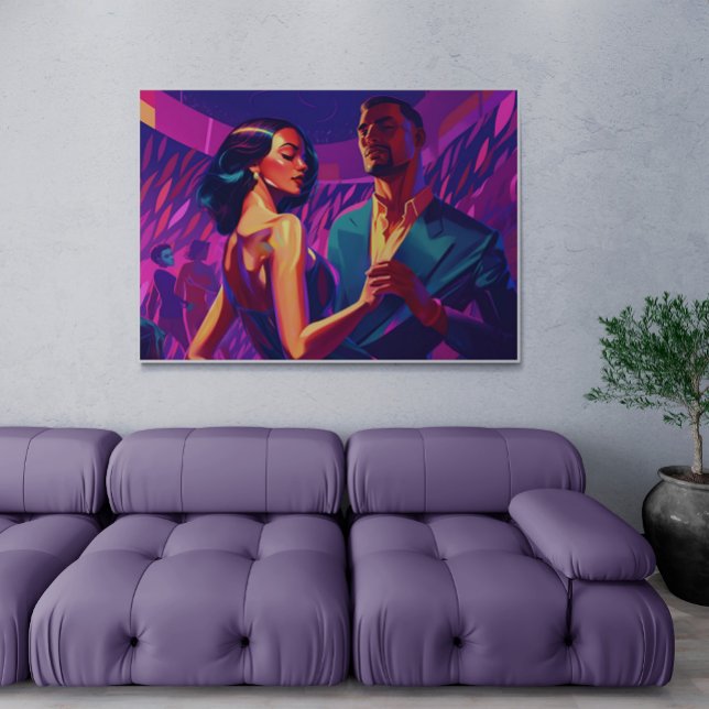 Poster Salsa de Miami Latinos dansant à la peinture de nu (Créateur téléchargé)