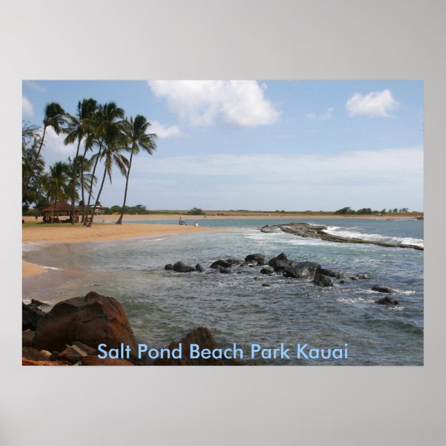 Poster Salt Pond Beach Park Kauai (Devant)
