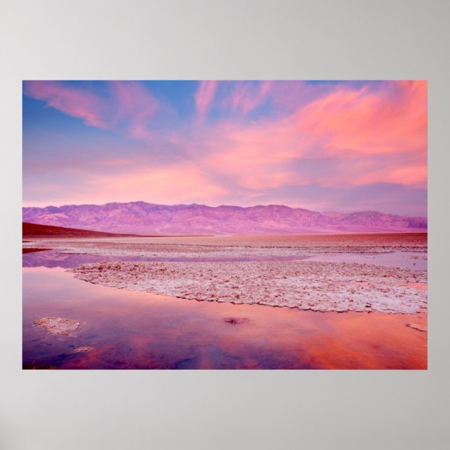 Poster Salt Water Lake Death Valley (Devant)