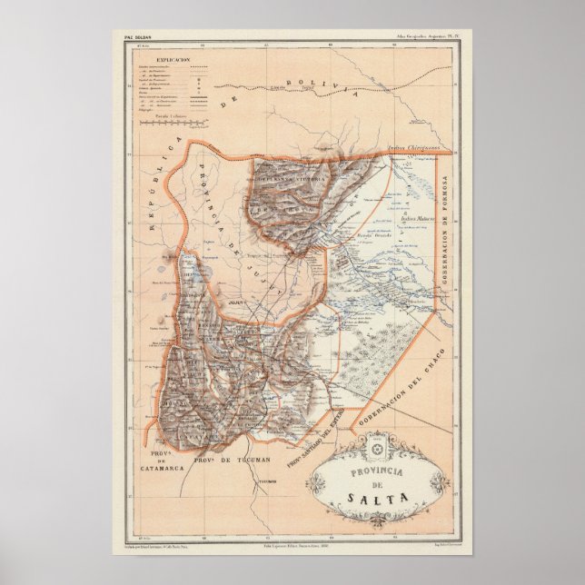 Poster Salta, Argentine (Devant)