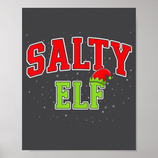 Poster Salty Elf Christmas Family Matching Group Xmas  (Devant)