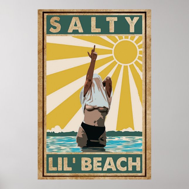 Poster Salty Lil Beach (Devant)