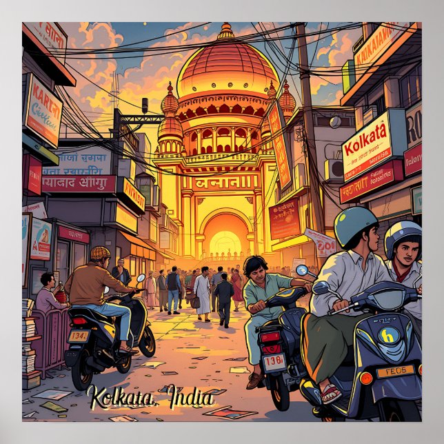 Poster Salut de l'Inde | Kolkata (Devant)