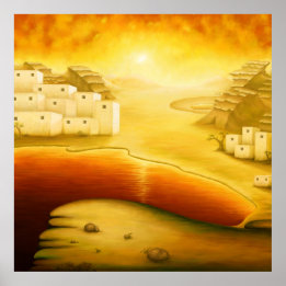 Poster "Salut" - Moyen-Orient, Orient Sunset Peinture
