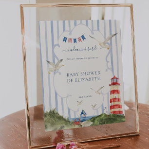 Poster Salut Petit Marin Panneau Cadeaux Baby Shower