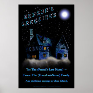Poster Salutation de la porte de Noël - Personnalisé
