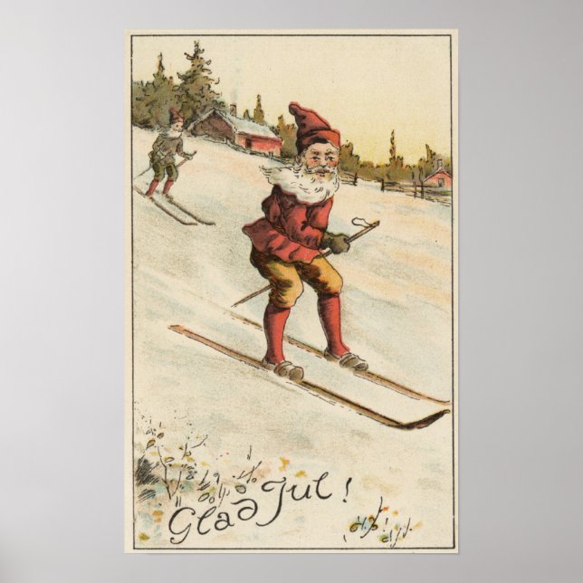 Poster Salutation de NoëlPatinage de Noël (Devant)