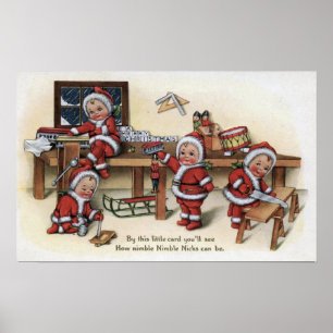 Poster Salutation de NoëlPetits enfants