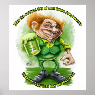 Poster Salutation irlandaise pour le jour de Patricks de