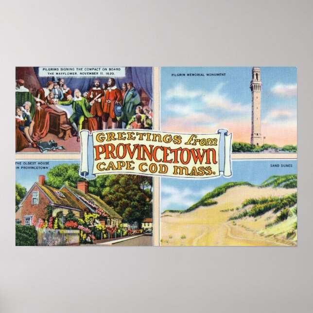 Poster Salutations de avec des scènes Pittoresques (Devant)