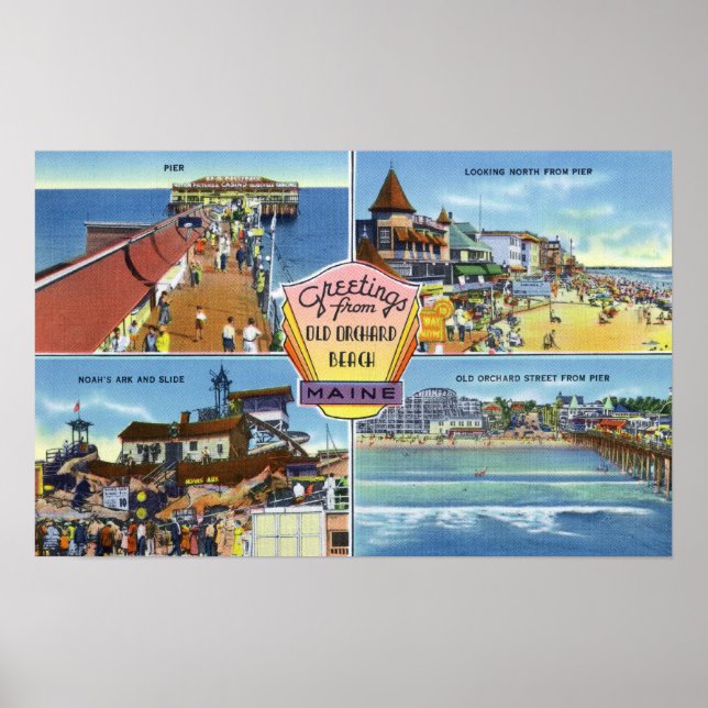 Poster Salutations de avec vues Pittoresques 2 (Devant)