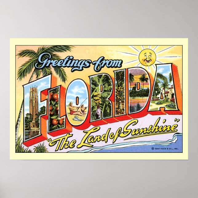 Poster Salutations De Floride (Devant)